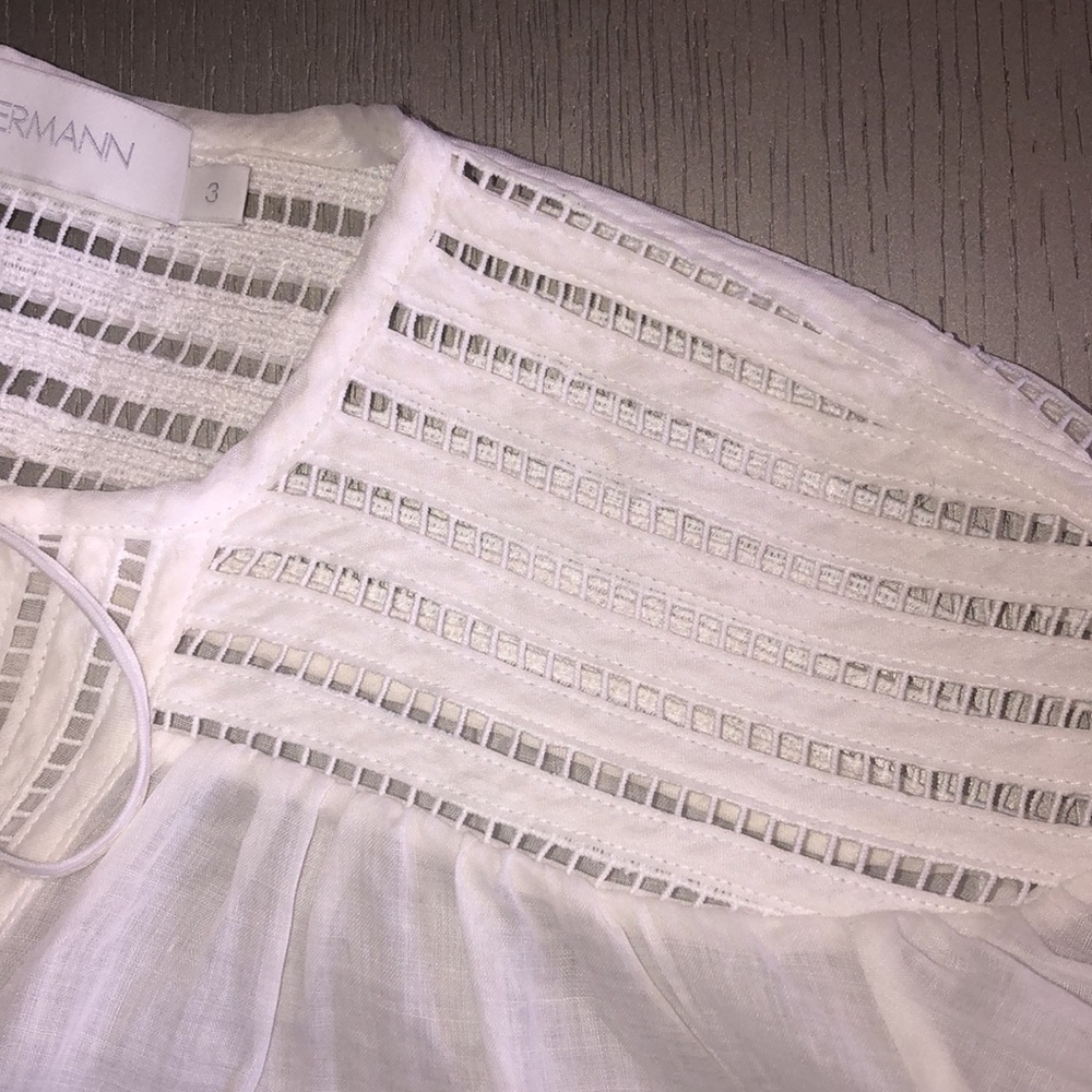 ZIMMERMAN Elegant White Blouse Size 3 - Picture 13 of 16